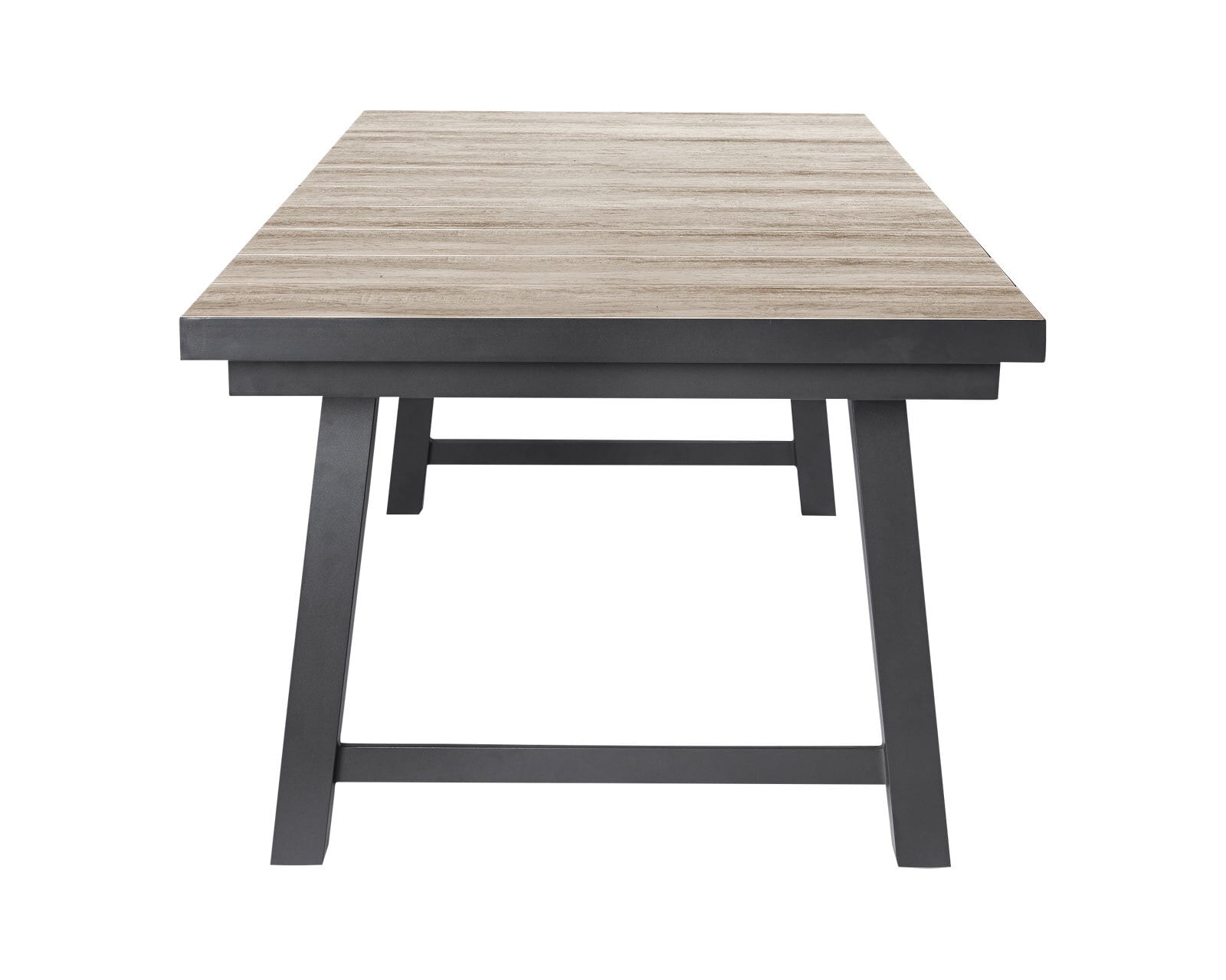 Garden FLAIR Gartentisch LENA A 200-260 x 100 cm anthrazit /Holzoptik braun
