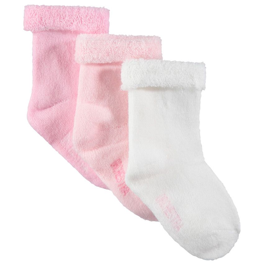 Lot de 3 paires de chaussettes unies en bouclettes - Ecru