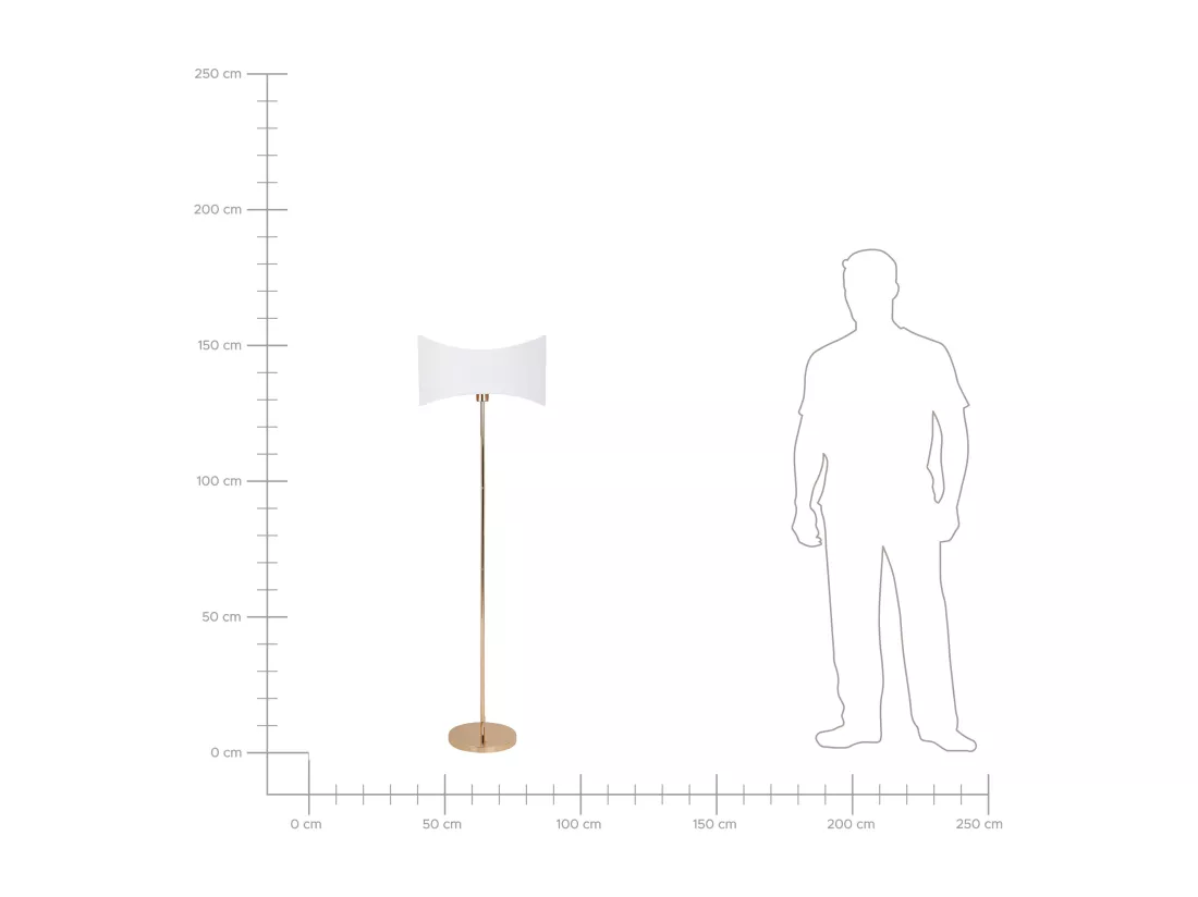 Lampadaire CALVILLO Métal Doré