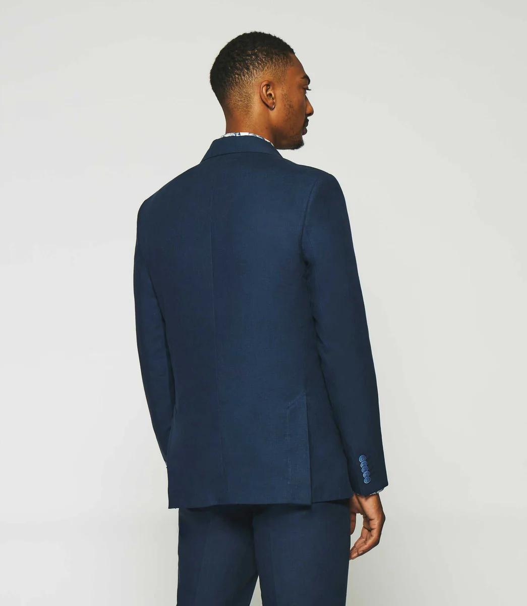 Veste en lin séparable marine