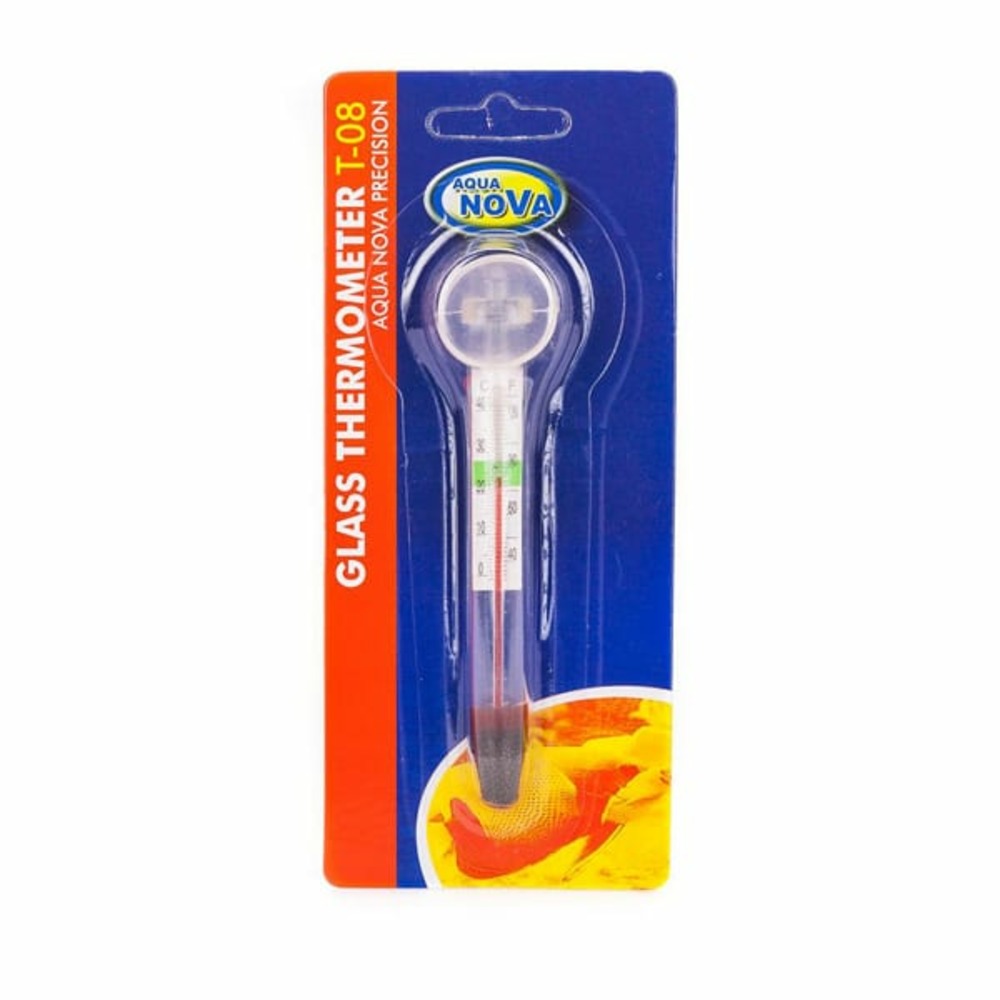 Thermomètre en verre avec ventouse