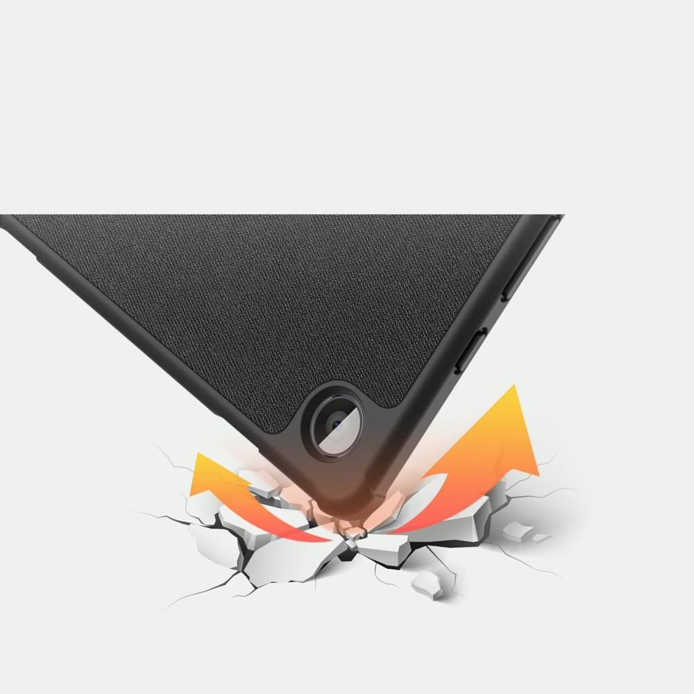 Samsung Galaxy Tab A9  Plus Tasche Smart Cover Hülle Stoff Design mit S-Pen Halterung - Schwarz