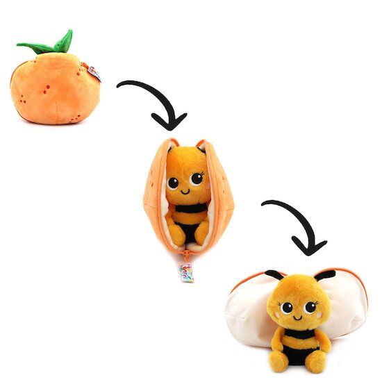 Flipetz Peluche 2 en 1 - Abeille & Mandarine   de               Les Déglingos