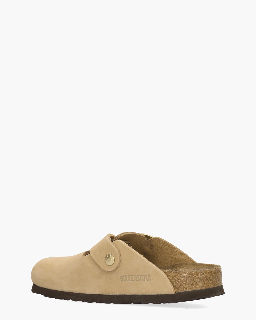 Birkenstock Boston Big Buckle Beige Damesslippers