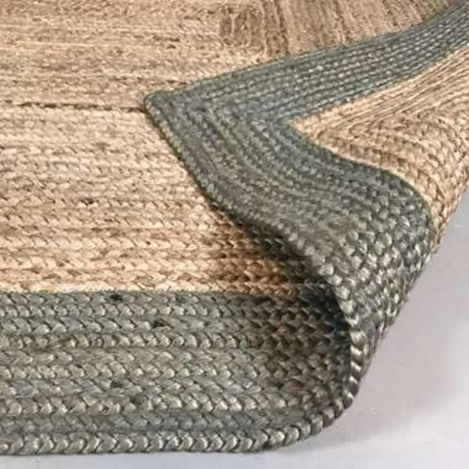 Eva Interieur Vloerkleed Jute - Naturel/Groen - 140x190