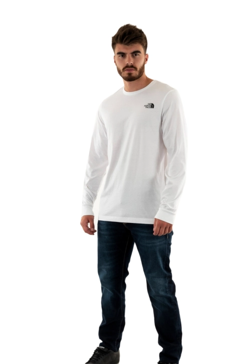 Tee shirt manches longues the north face l/s easy fn41 tnf white