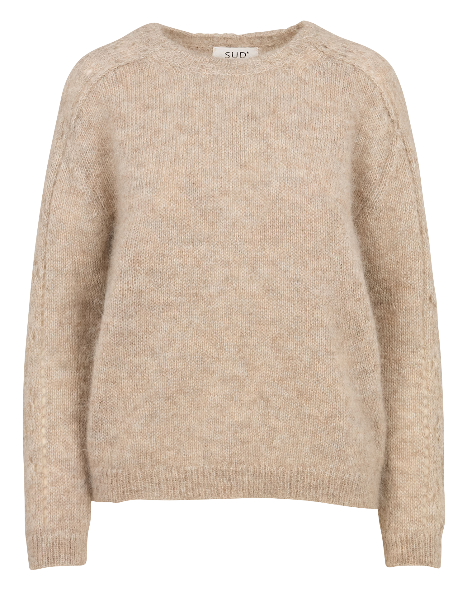 MARTIK - Pull droit en mohair et alpaga mélangé | Beige