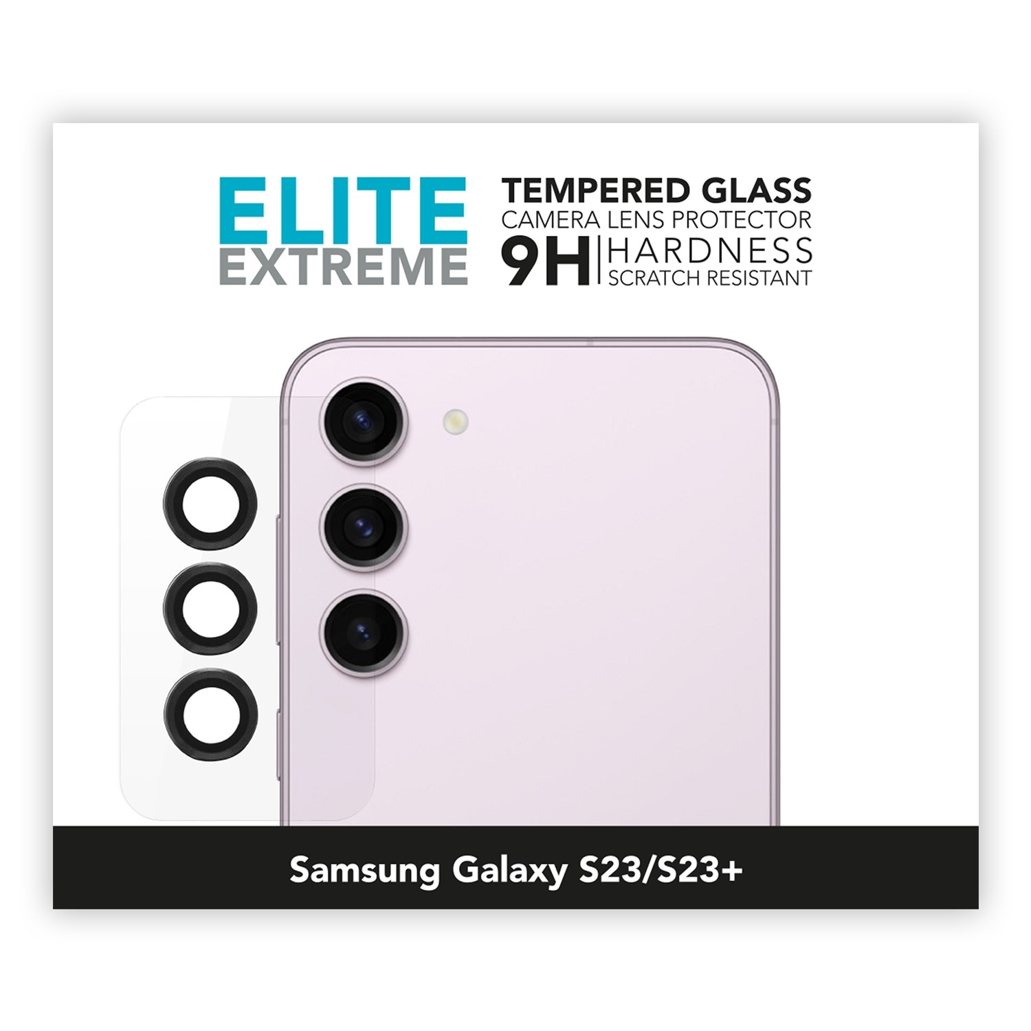 Linocell Elite Extreme Beskyttelse for kameralinsen på Galaxy S23 og S23 Plus