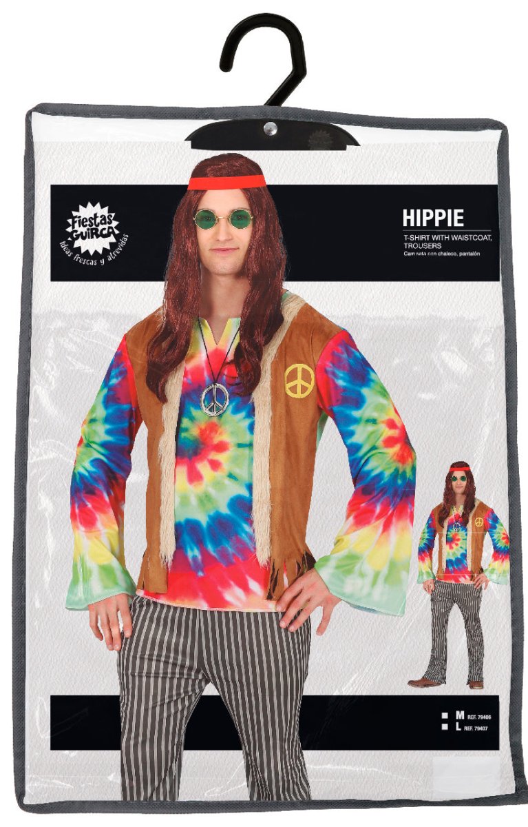 Hippie Kostuum Heren Gekleurd