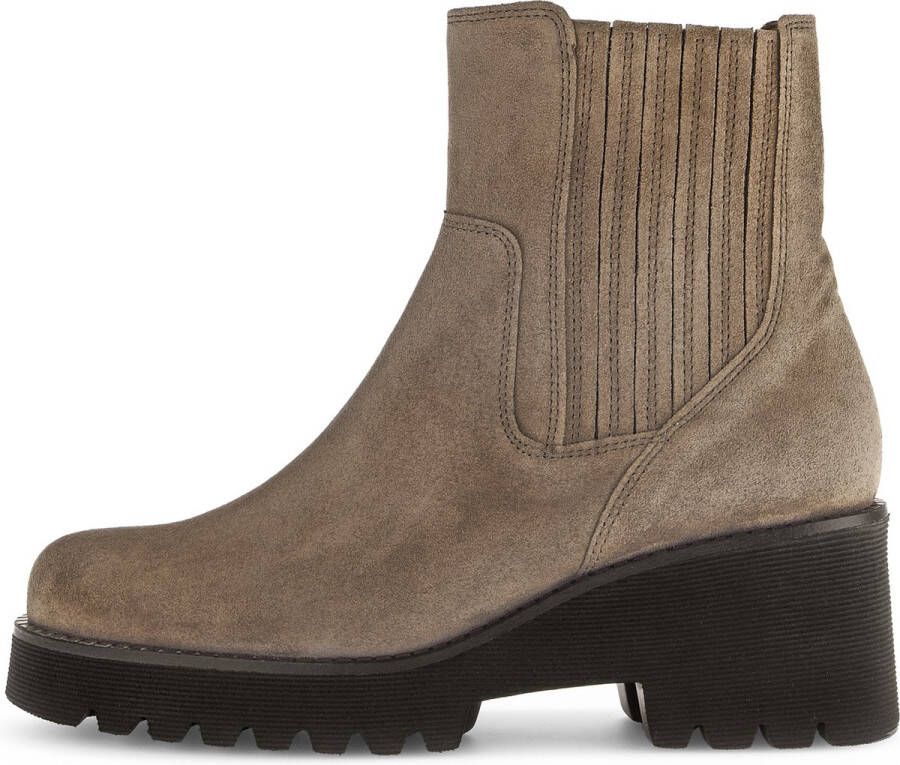 GABOR Chelsea Boots Dames 621.2 Maat: 38 5 Materiaal: Suède Kleur: Taupe