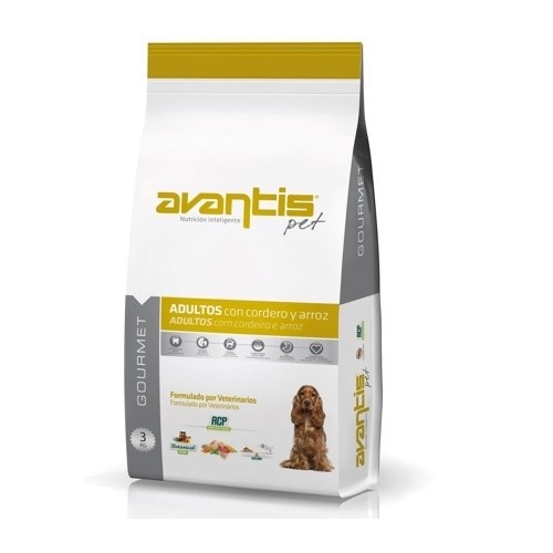 AVANTIS Ração gourmet para cães adultos com cordeiro e arroz