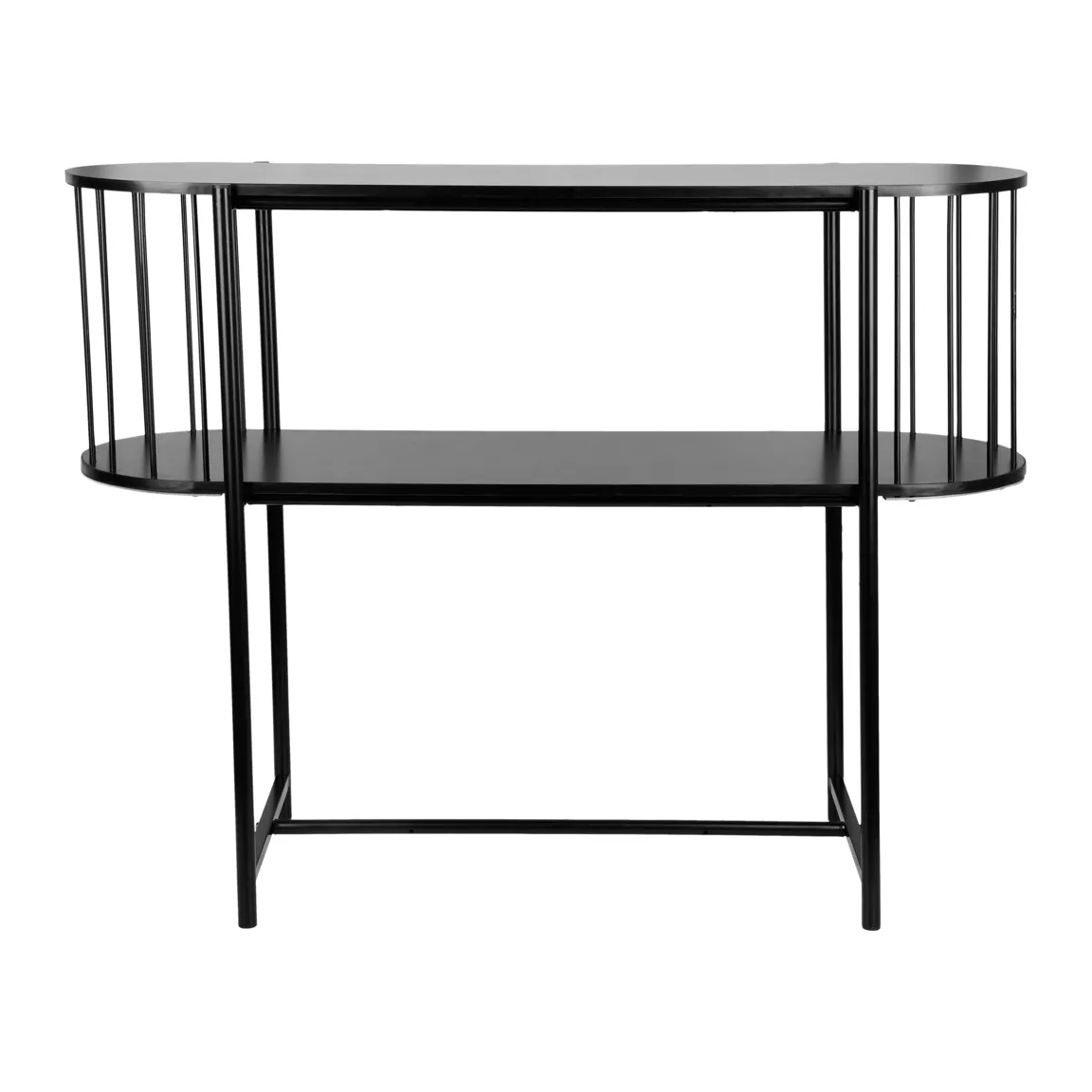 Console bois et métal 2 niveaux (H75 cm) Octave Noire