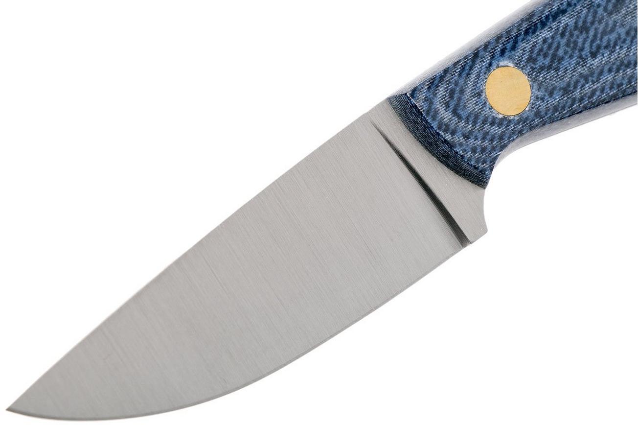 Brisa Necker 70 Ringo, jeans micarta, leather sheath 9821