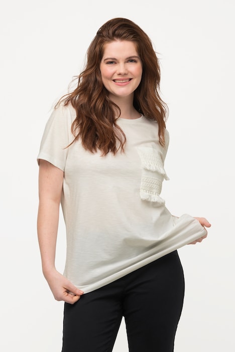 T-Shirt, Biobaumwolle, Brusttashce, Regular Fit, Rundhalsausschnitt