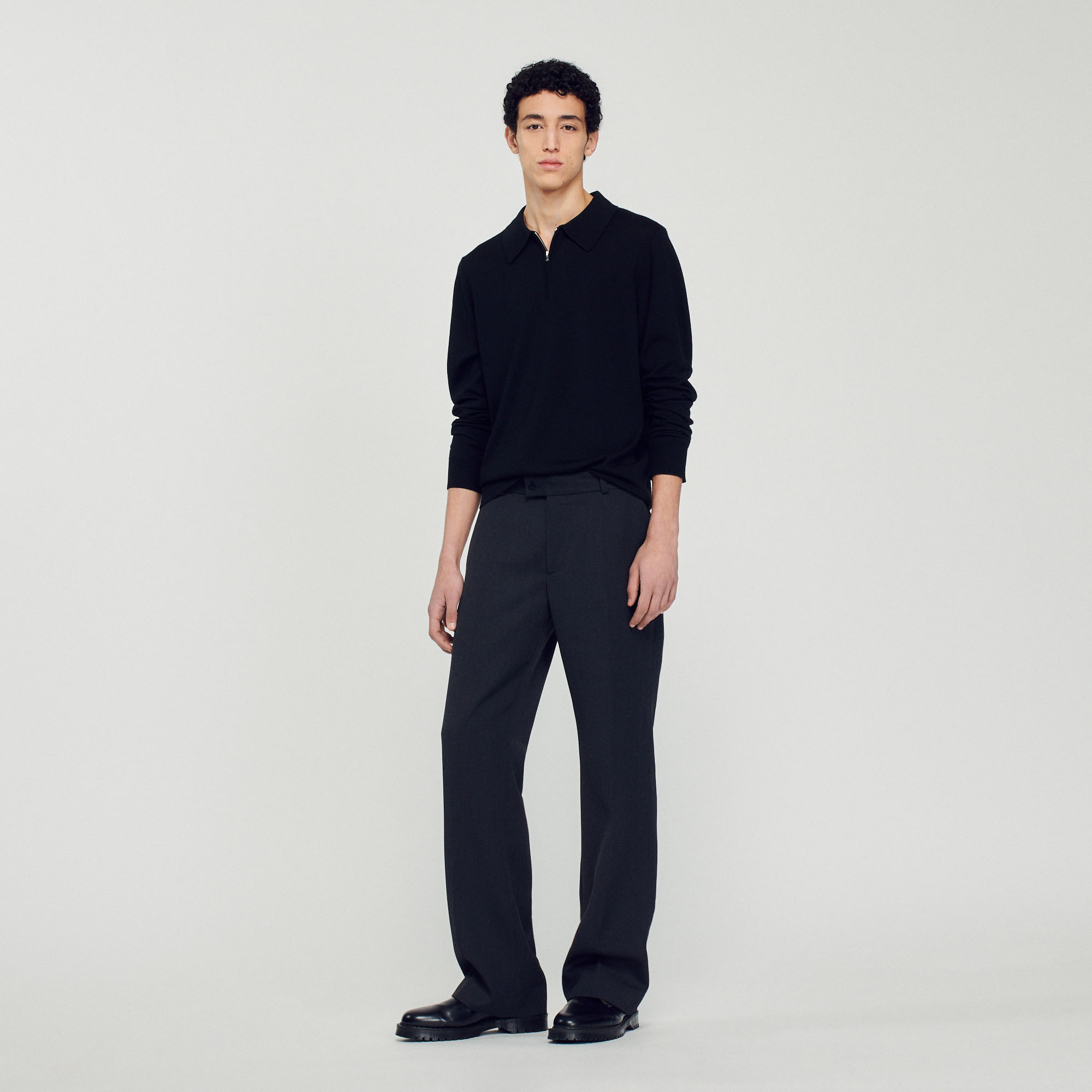 Pull polo en maille