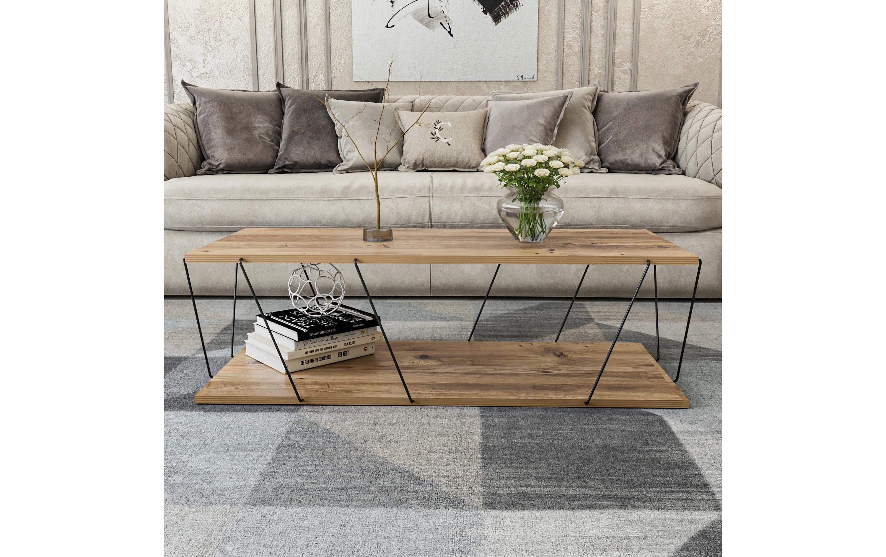Couchtisch Labranda 120 x 30 x 50 cm, Nature<br>Wohnzimmertisch