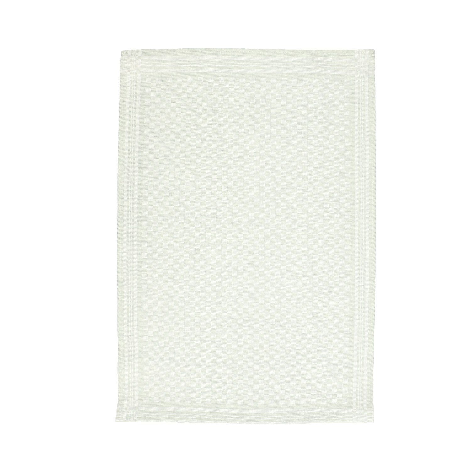 Thee-/glazendoek, linnen & katoen, groen/wit geruit