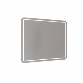 Allibert badkamerspiegel Kruz met verlichting rechthoek 100 x 80 cm RVS