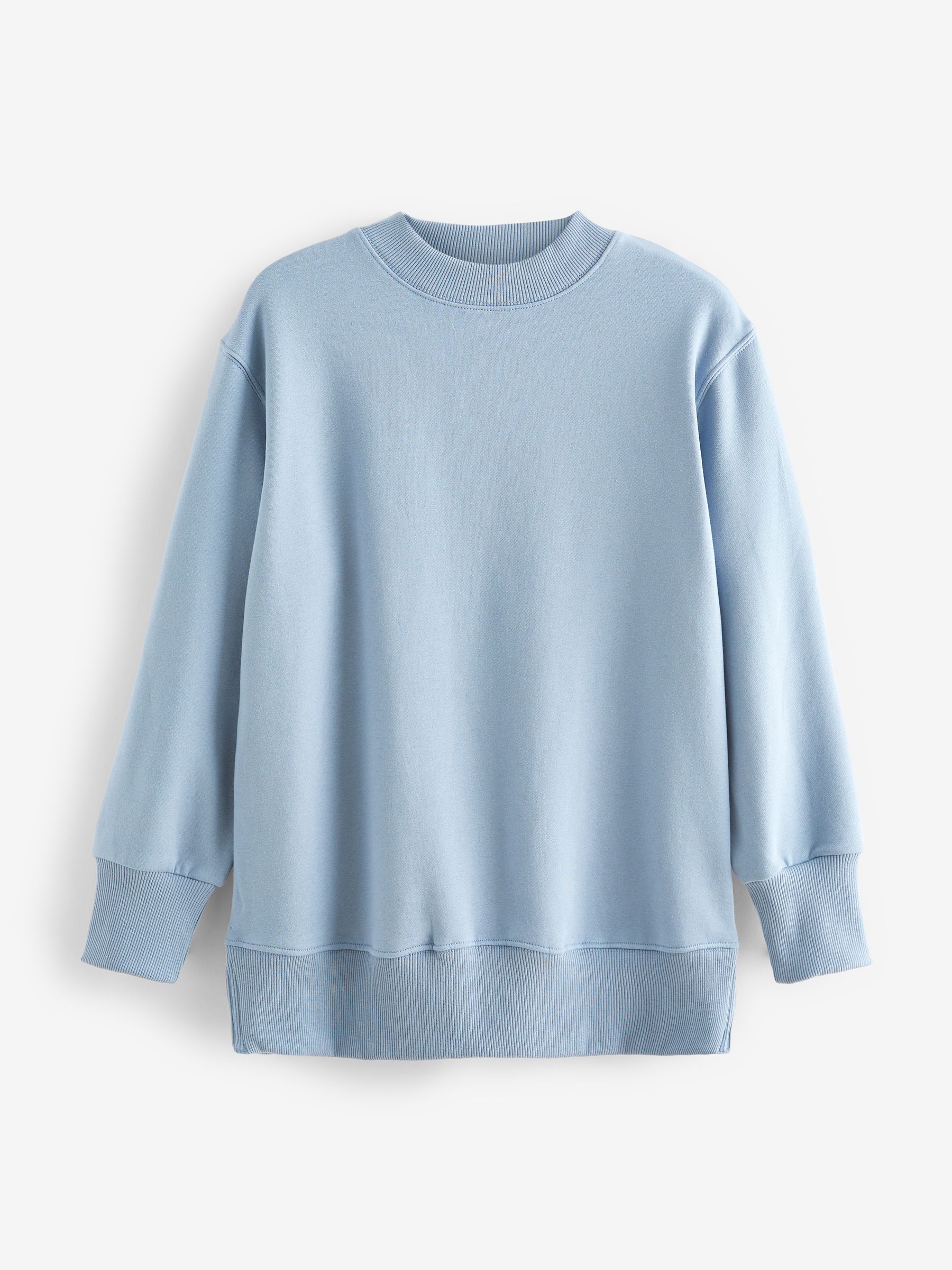 Avondblauw - Essentials sweatshirt met relaxte pasvorm en lange snit