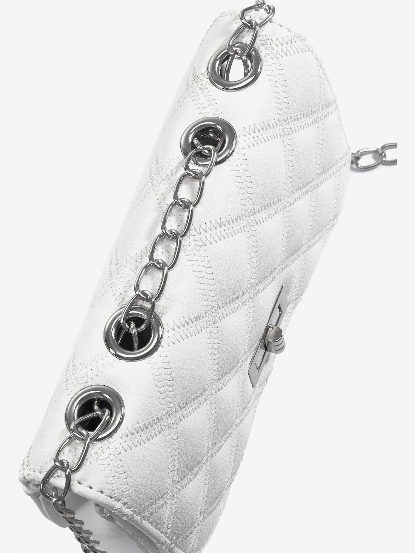 Sac en bandoulière petit sac avec élégante anse à chaîne couleur argent