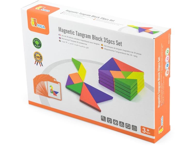 Viga Bauklötze Magnetic Tangram Magnetisches Tangramblock-Set
