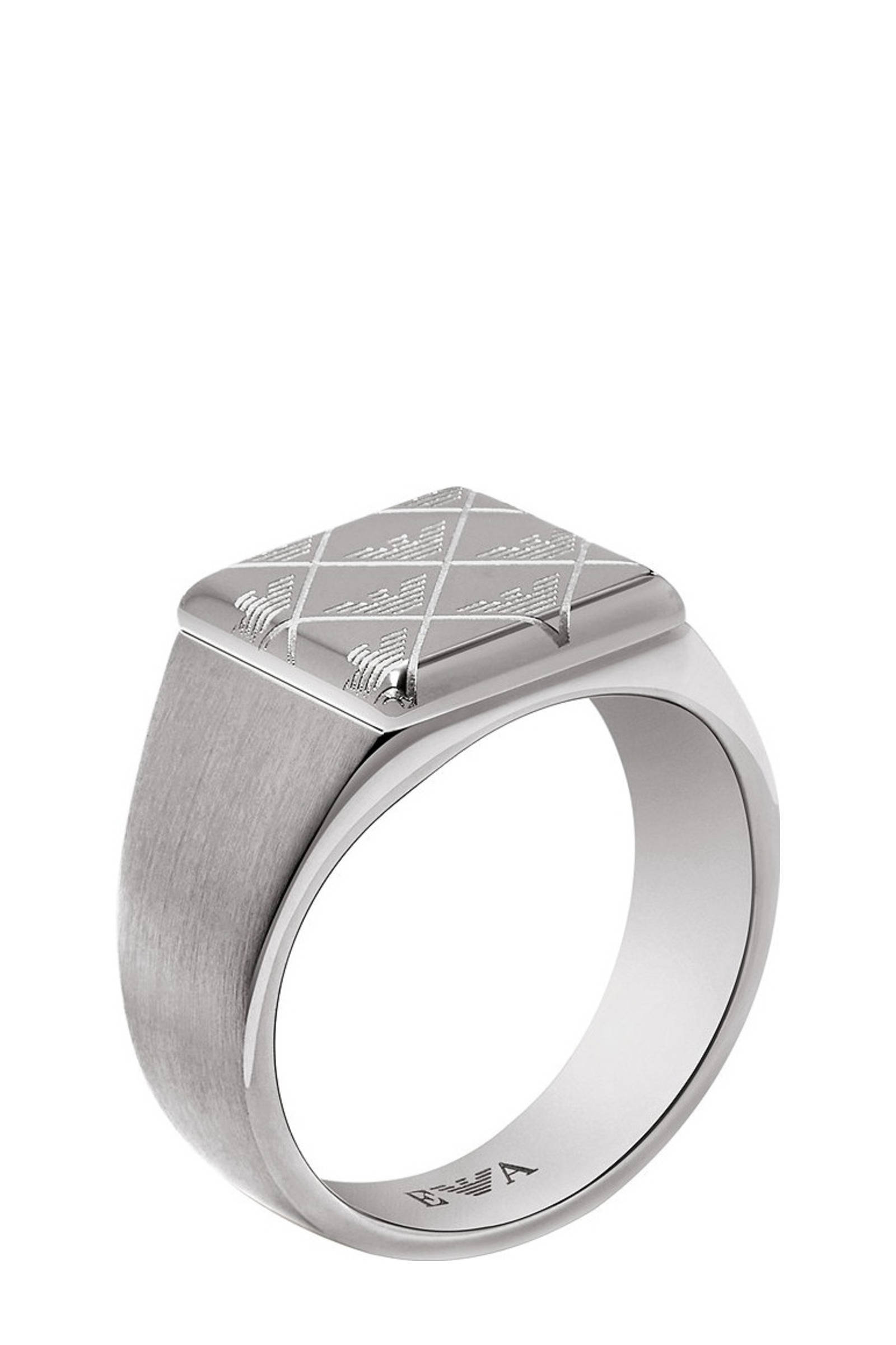 Emporio Armani ring EGS31360409 Eagle Logo zilverkleurig