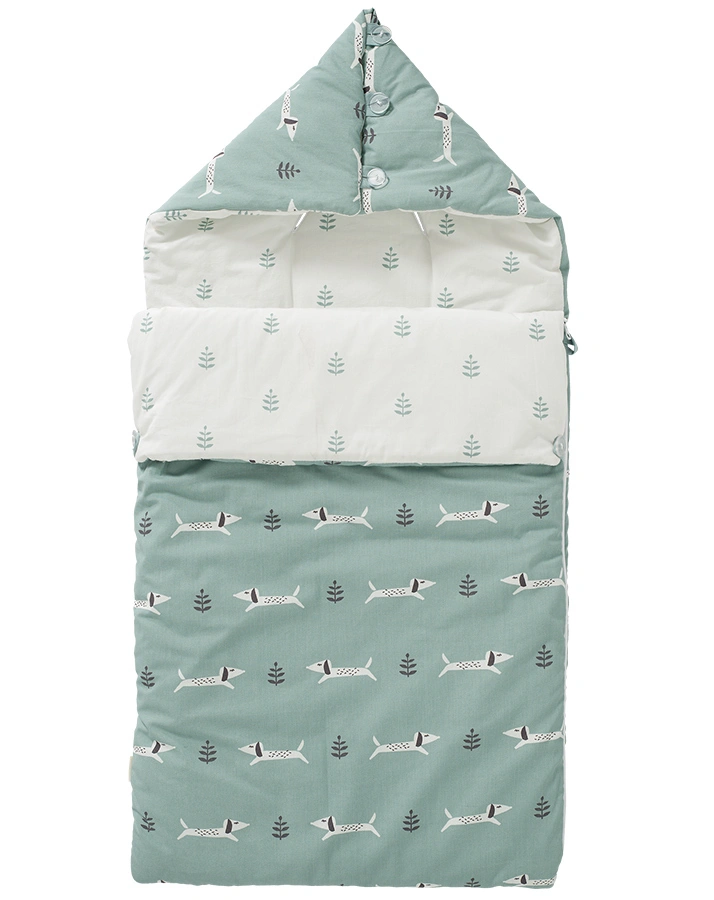 Fußsack DACHSY (40x80) für Babyschale in hellblau