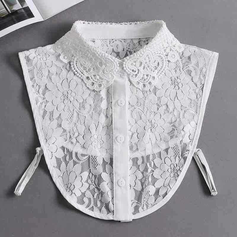 Falscher Kragen Damen Fashion Accessoire Blusen Kragen - Weiss (Spitze)