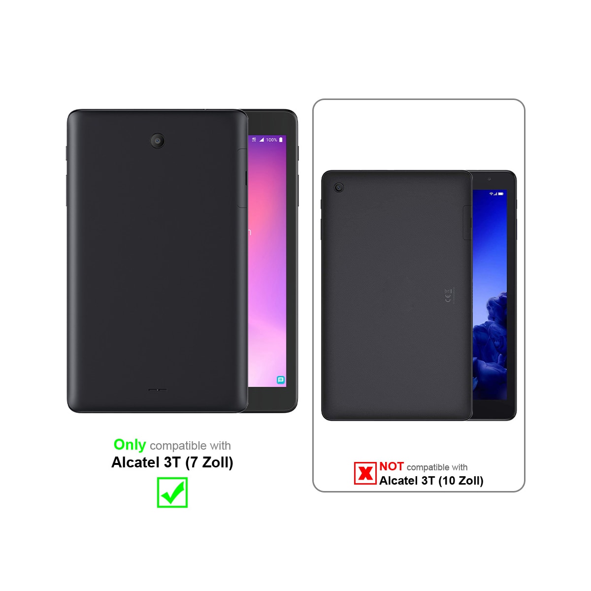Alcatel 3T (7 tomme) deksel til nettbrett (rød)