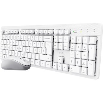 Trust Ody II Wireless clavier Souris incluse maison/bureau RF sans fil AZERTY Français Blanc