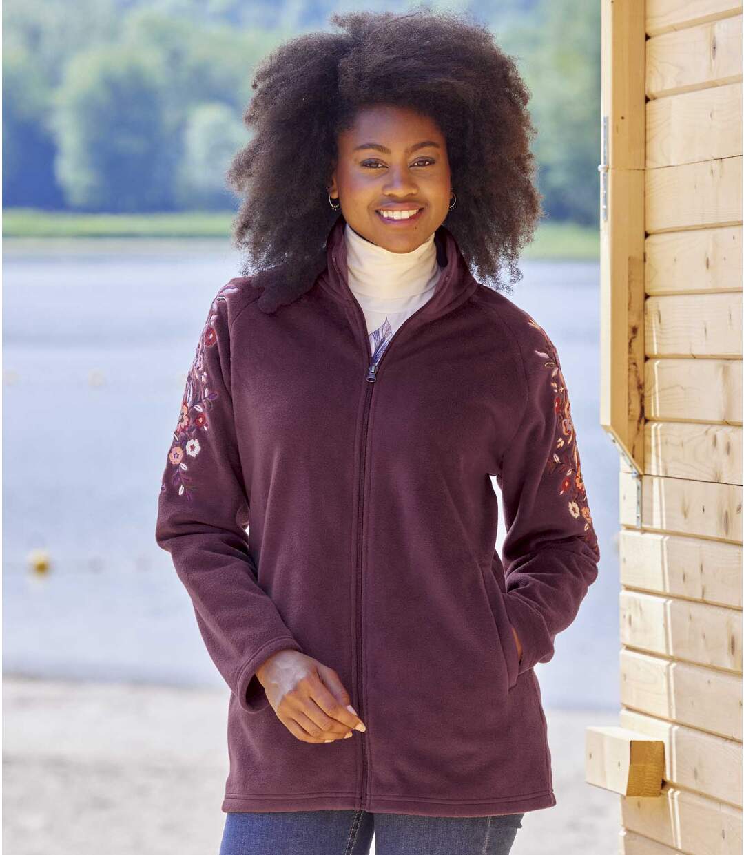 Veste Polaire Manches Brodées