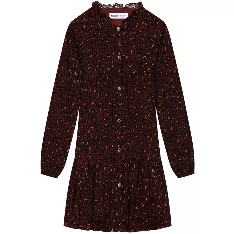 MINOTI Kleid mit Leopardenmuster Braun