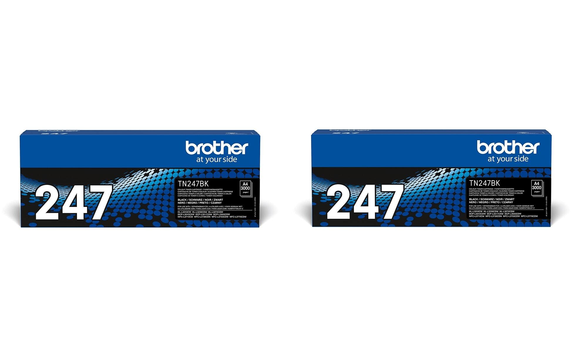 Toner TN-247BK TWIN Pack Schwarz<br>Druckerpatrone: Schwarz