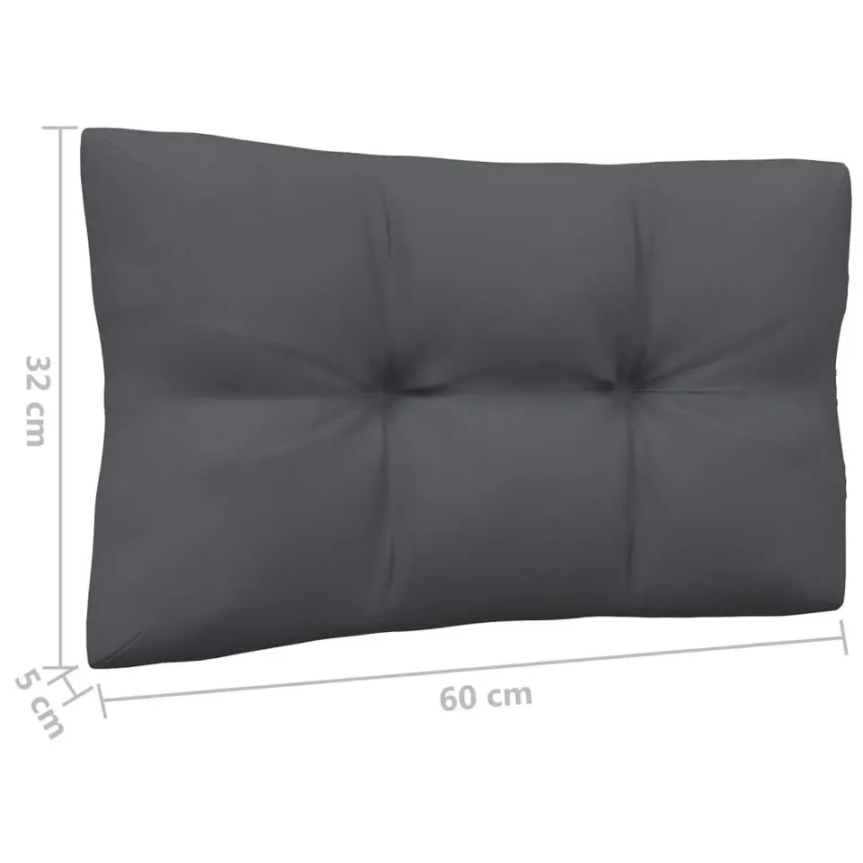 vidaXL - Loungeset - Zwart - Grenenhout