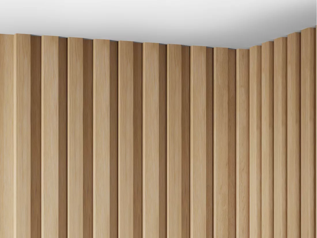 Panneau mural 3D - Pack de 2.83 m² - Coloris bois naturel - Lot de 8 pièces - FLINT