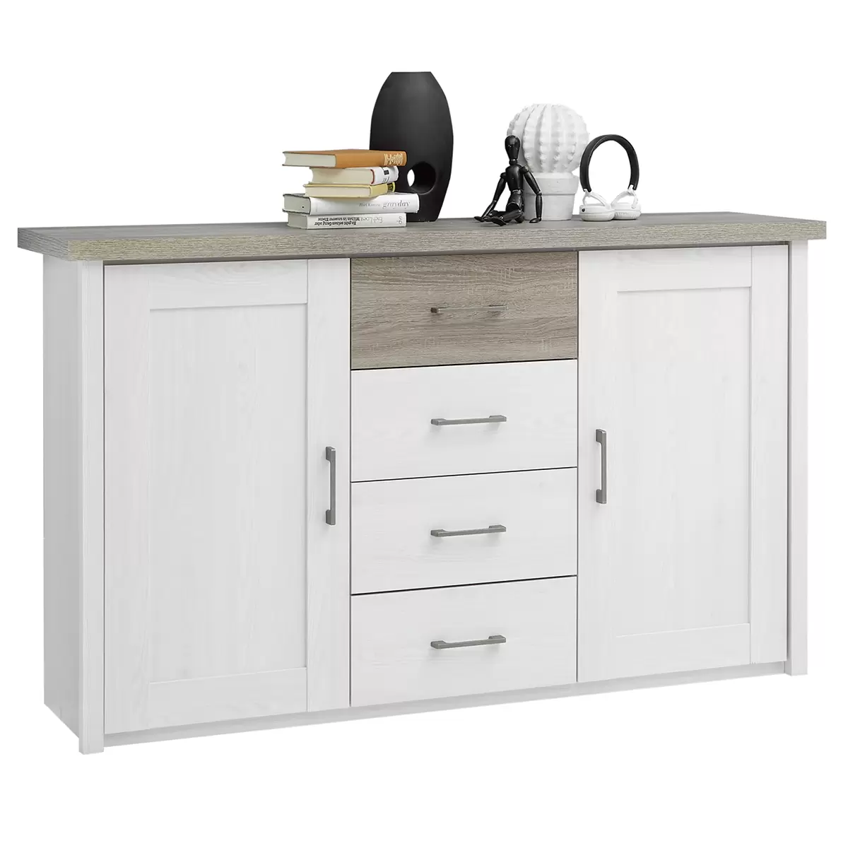 Kommode Luca Sonoma Eiche,weiss