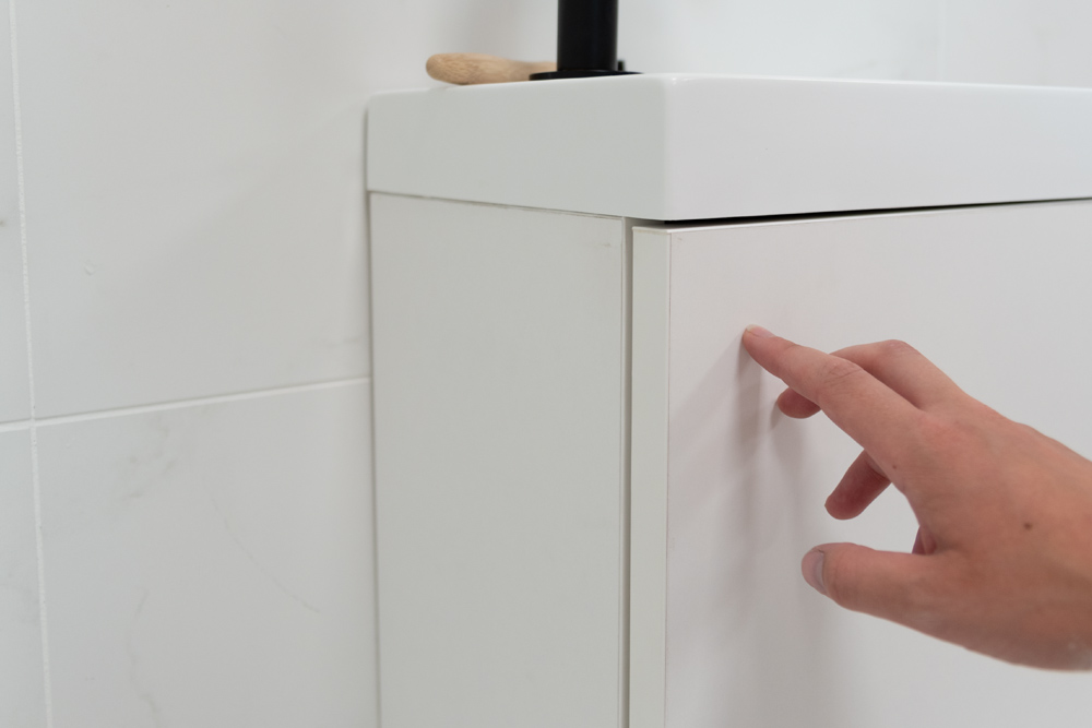 Sanigoods Minimo toiletmeubel 40cm mat wit met witte fontein met kraangat