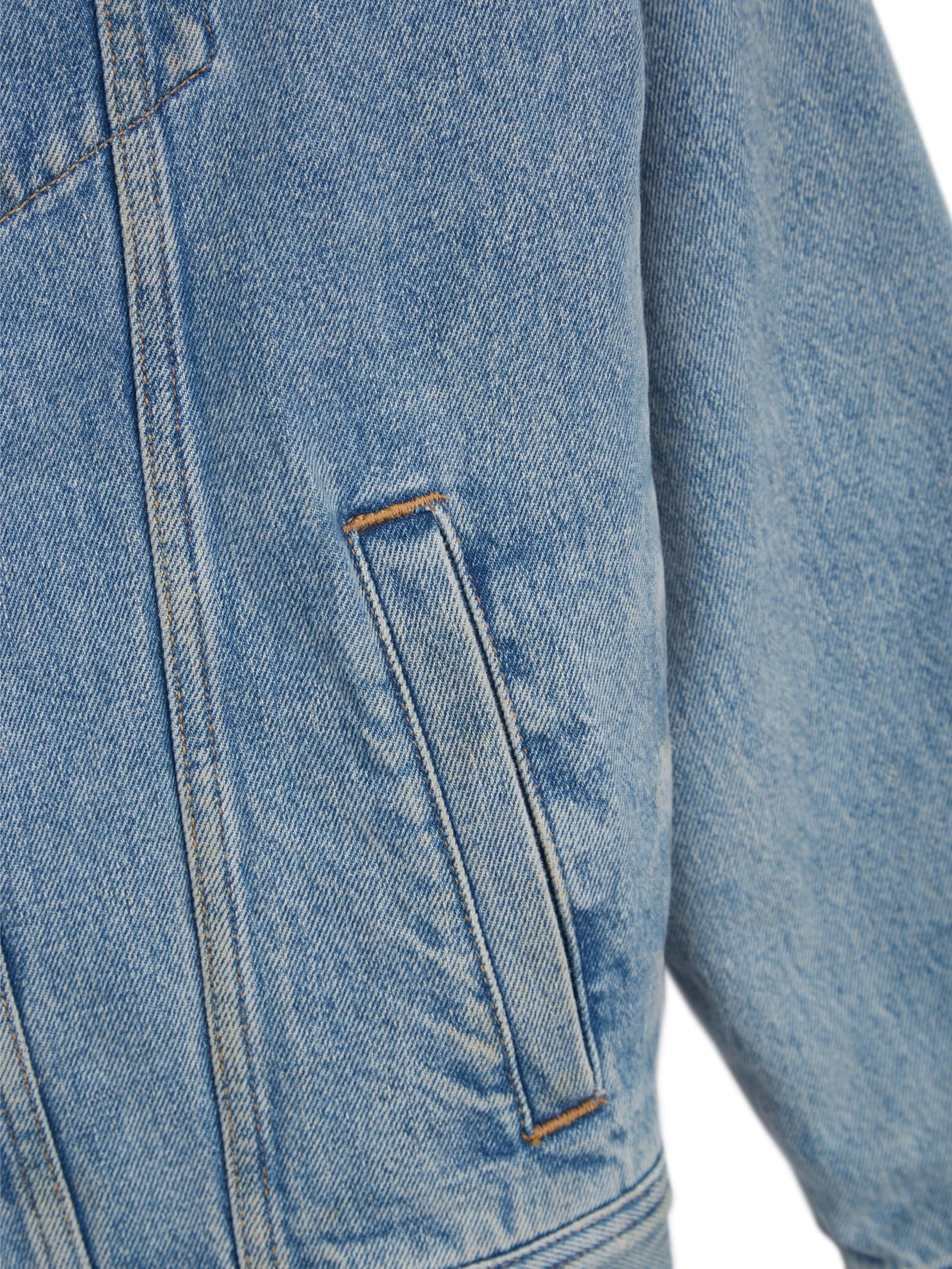Jaqueta Sherpa de Jeans Azul