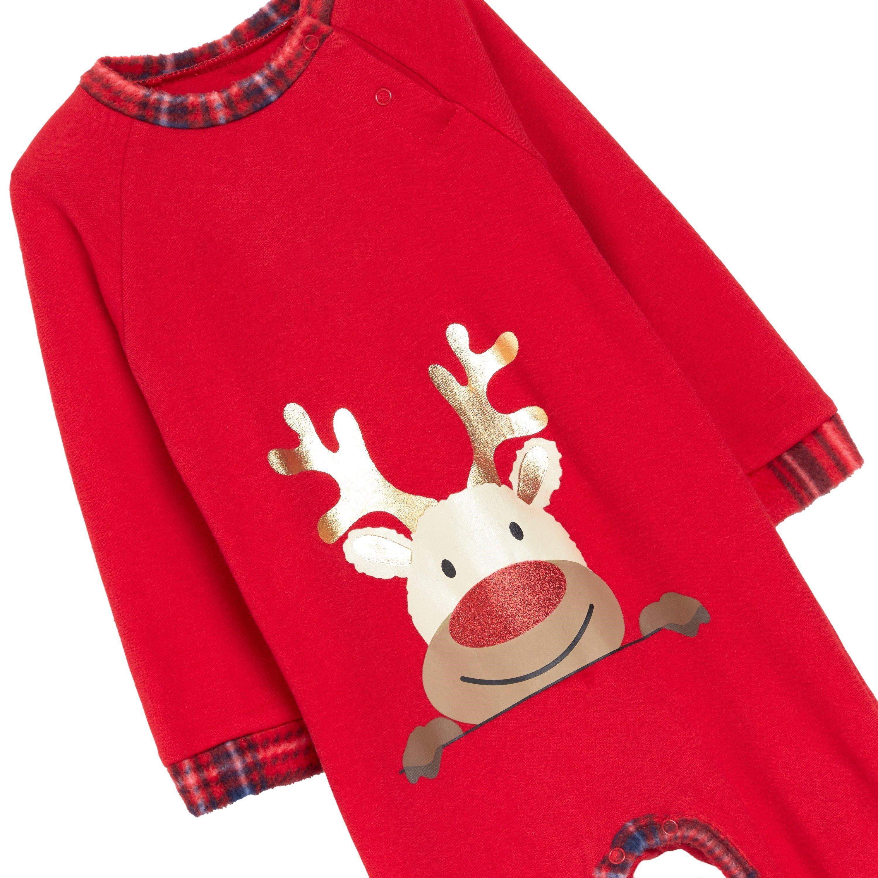 Be You Studio Baby Unisex Family Reindeer Sleepsuit