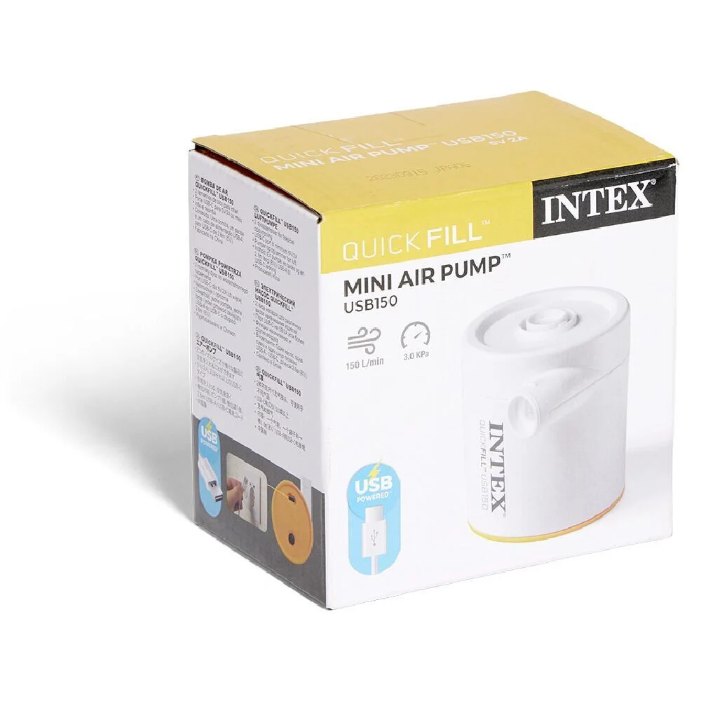 Mini gonfleur matelas USB Intex blanc