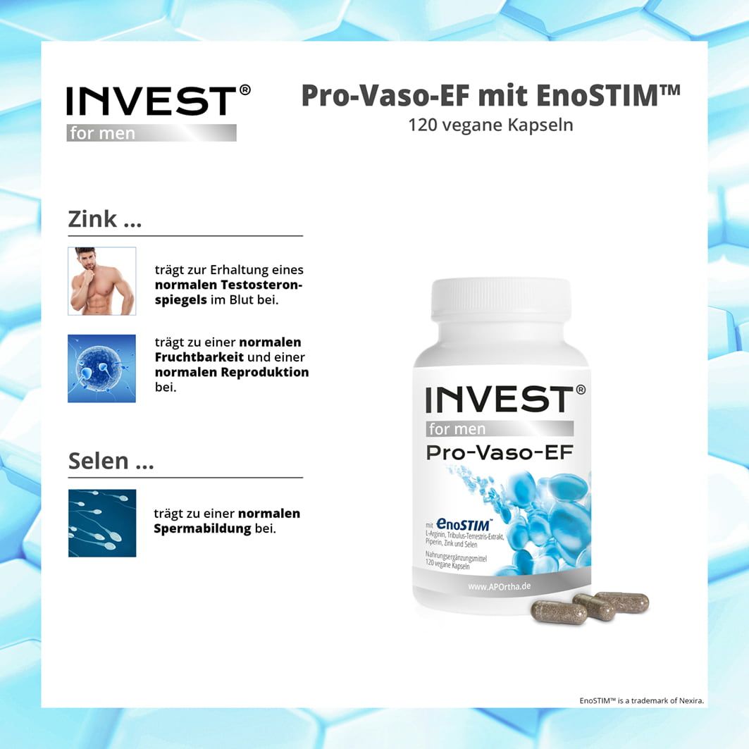 INVEST MEN Pro-Vaso-EF mit EnoSTIM™ Libido Kapseln