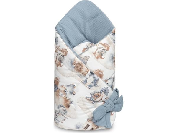 Sensillo ROŻEK MUŚLINOWY SMOKI JEANS 75x75