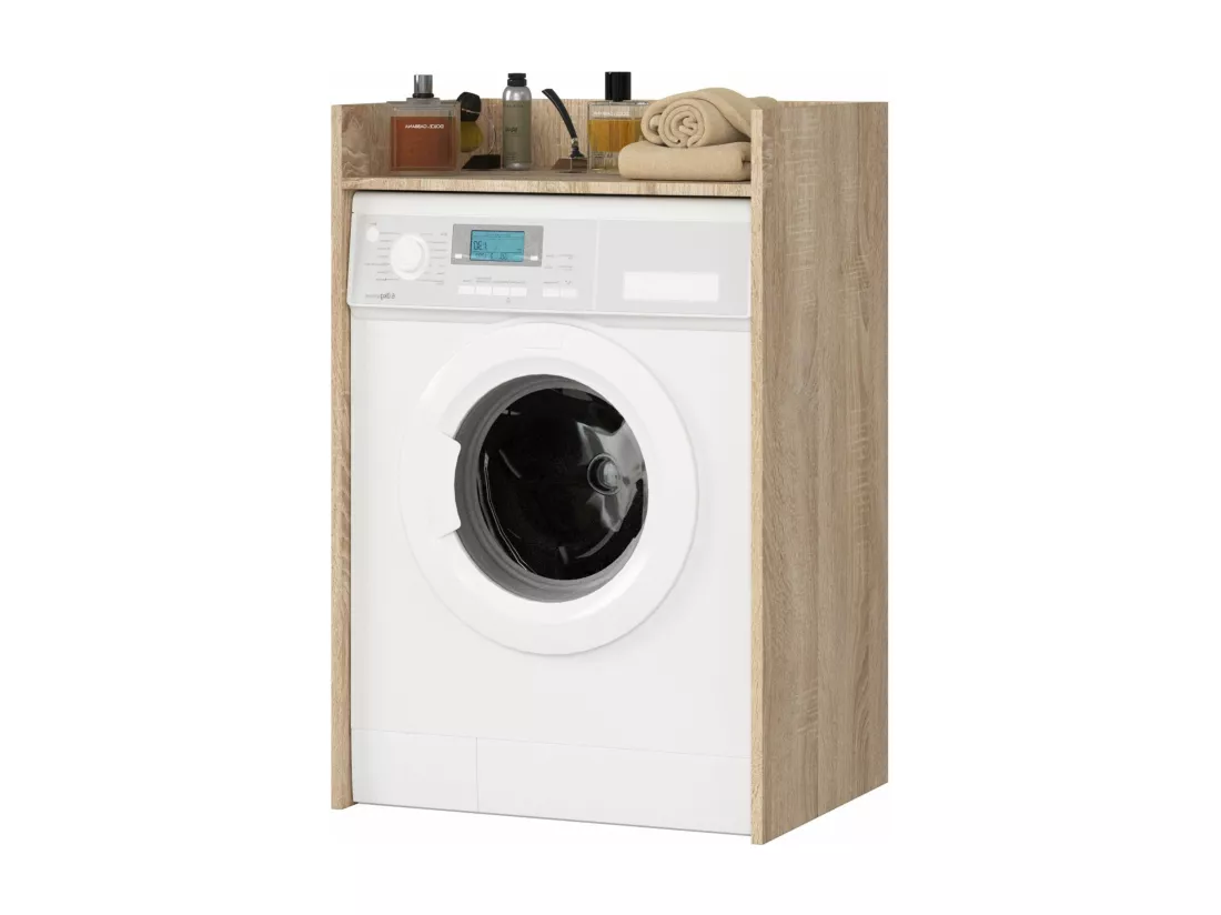meuble machine a laver 64x50x98 cm 1 étagère bois sonoma