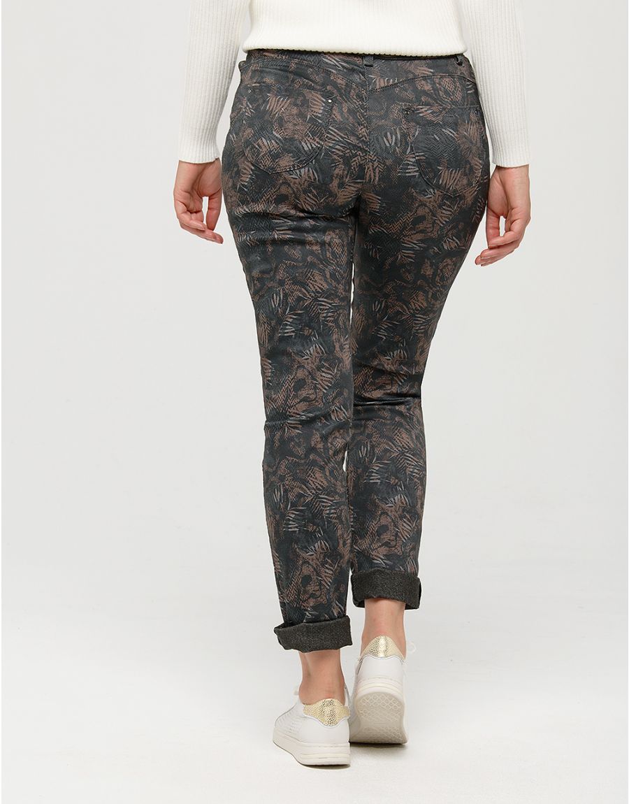 Pantalon marron motifs