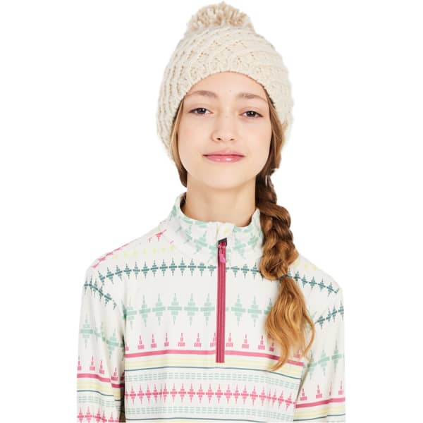 Sweat polaire PROTEST PRTZOAK JR 1/4 ZIP ACTIVE TOP KITOFFWHITE