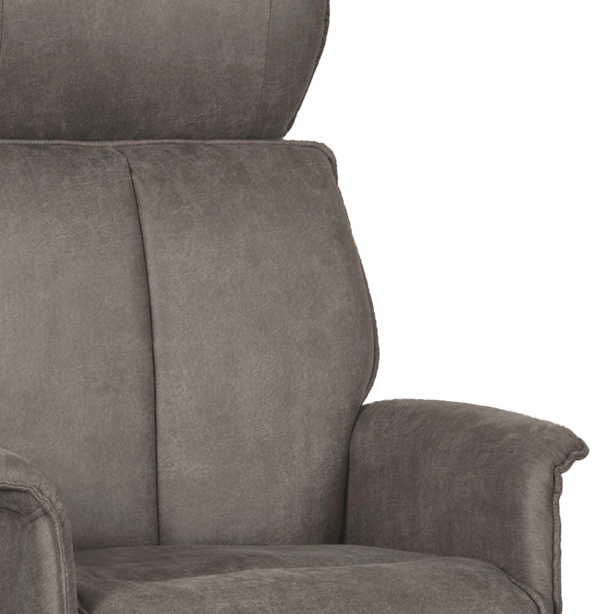 Relaxfauteuil Taupe Micro Suede CH-73.017 Verdal B77 x D79 x H109 cm