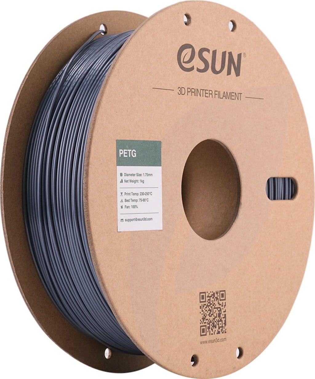 eSUN  PETG Grey, 1,75 mm / 1000 g    Lichtdurchlässiges Filament mit ausgezeichneter Schlagfestigkeit