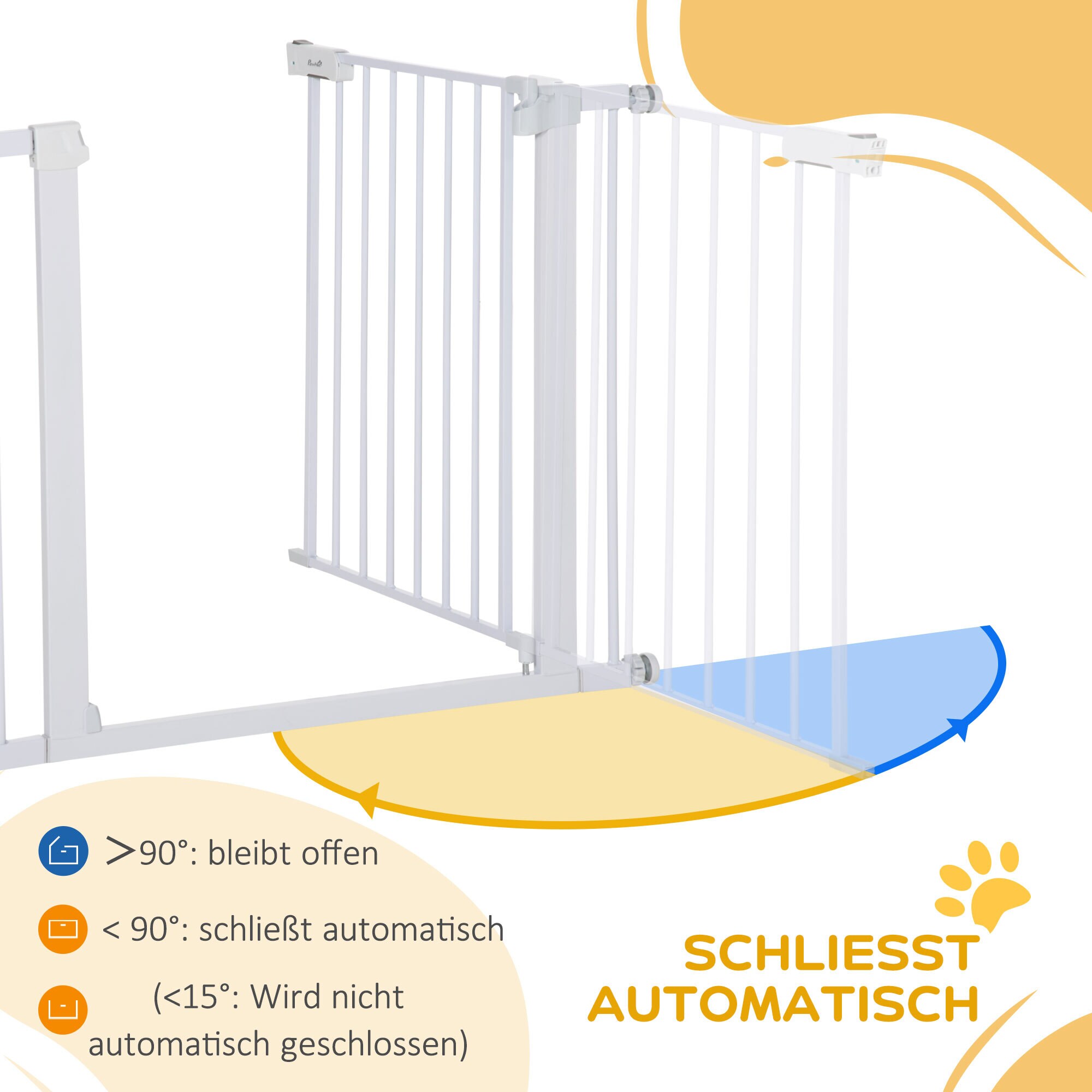 PawHut Türschutzgitter verstellbar (74-95) x 70 cm (BxH)