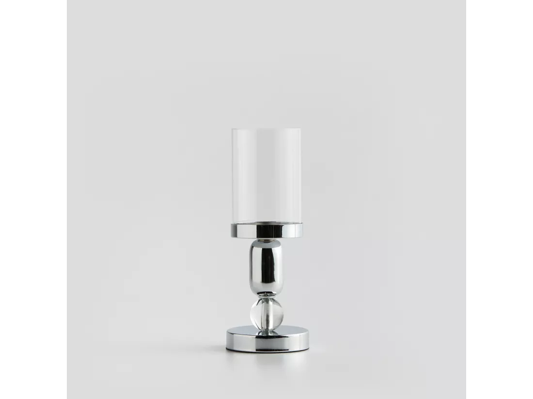 Bougeoir Eli Argent Moyen 31 x 12
