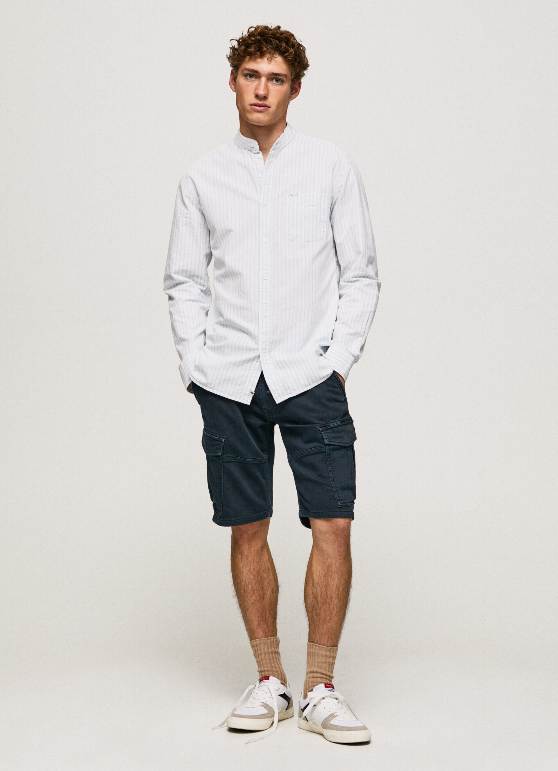 Camisa Oxford Leyton Fit Regular - azul ozzy